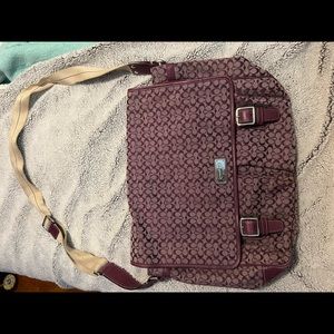 Purple coach Laptop bag